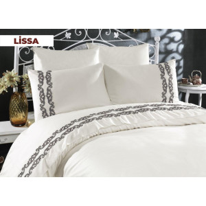 Постельное белье c кружевом LISSA двуспальный евро - ТМ ARYA (2600000000598)