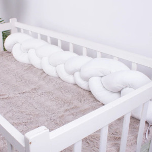 KIDS TIME 28-0001 WHITE VELVET - бампер-коса в кроватку TM MIRSON (2200007128228)