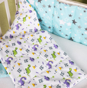 KIDS TIME 18-0001 HELLO DINO - защитный бортик в кроватку TM MIRSON (2200007127924)
