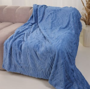 Плед №1002 DAMASK BLUE - ТМ MIRSON (Украина-Италия)