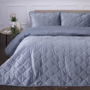 Набор VELOR CHARM №5052 DARK GREY (покрывало + наволочки) - TM MIRSON (Украина)