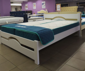 ПАТРИЦІЯ, 160х200, білий - ліжко з вільхи ТМ SLEEP CARE (Розпродаж Сіті)