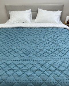 Покрывало ПОЛИСАТИН JACUARD GREEN ECOTTON - TM NOVITA (Украина)