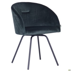 Кресло поворотное SACRAMENTO черный/велюр темно-зеленый ТМ AMF (546796)