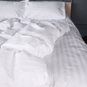 Постільна білизна SATIN STRIPE 30-0001 WHITE - ТМ MIRSON (Україна-Італія)