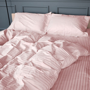 Постільна білизна SATIN STRIPE 30-0007 PINK - ТМ MIRSON (Україна-Італія)