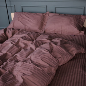 Постільна білизна SATIN STRIPE 30-0008 SMOKY PINK - ТМ MIRSON (Україна-Італія)