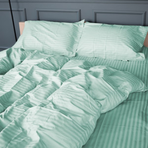 Постільна білизна SATIN STRIPE 30-0013 AZURE - ТМ MIRSON (Україна-Італія)