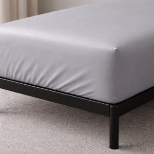 BOSTON SOFT GREY - простынь сатиновая натяжная TM U-TEK (Украина)