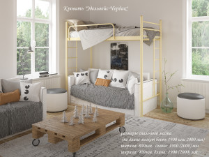ЭДЕЛЬВЕЙС ЧЕРДАК - металлическая кровать ТМ TENERO (Украина)