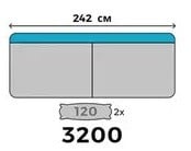 РОМЕО 3200 - диван нераскладной без боковин TM DANIRO (Украина)