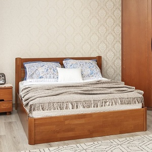 АЙРИС с подъемной рамой, 160х200 (орех) - кровать ТМ ОЛИМП (Распродажа)