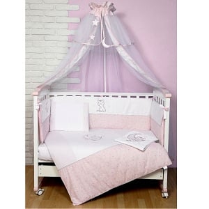 LITTLE CAT PINK 7 предметов - постельный комплект в кроватку TM ВЕРЕС (Распродажа)