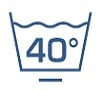 Максимальна температура 40ºC - Делікатний режим Максимальна температура 40ºC - Делікатний режим