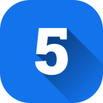 Іконка цифри "5" для списку