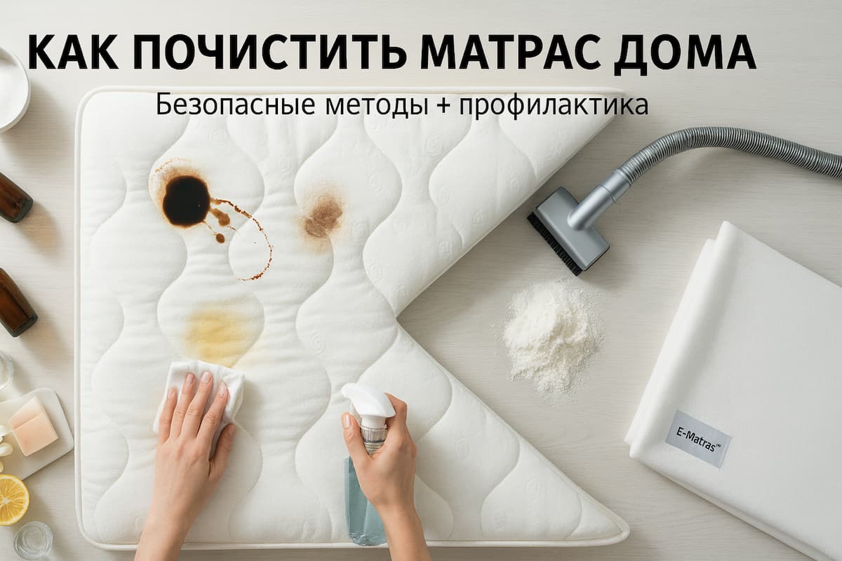 Как почистить матрас дома: безопасные методы, удаление пятен и запахов, профилактика наматрасником