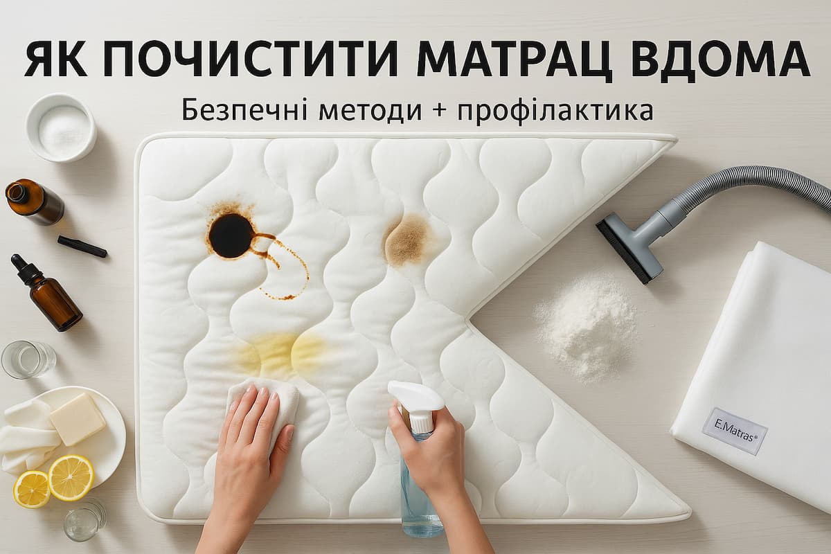 Як почистити матрац вдома: безпечні методи, видалення плям і запахів, профілактика наматрацником